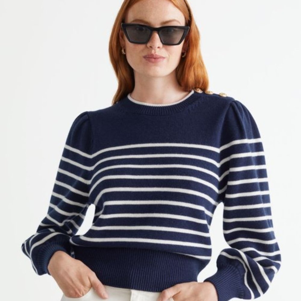 & OTHER STORIES Breton Sailor Stripe Sweater